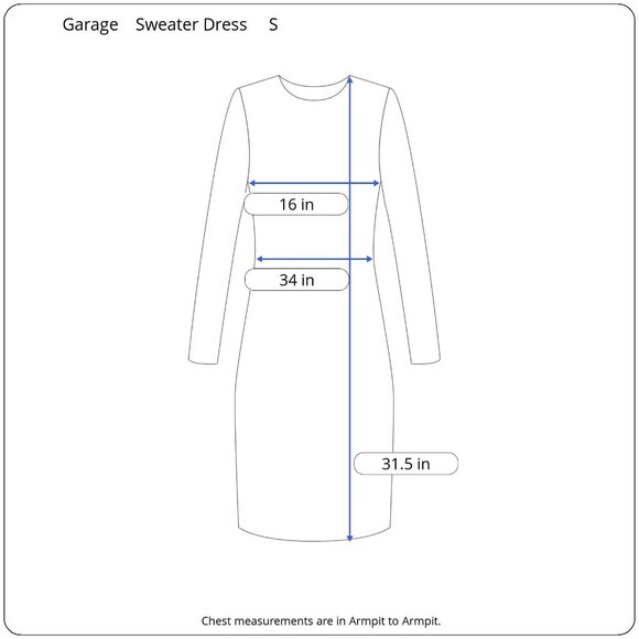 Garage Petite S Gray Marled Knit Swing Dress Long Sleeve Scoop Neck Casual - Picture 2 of 7